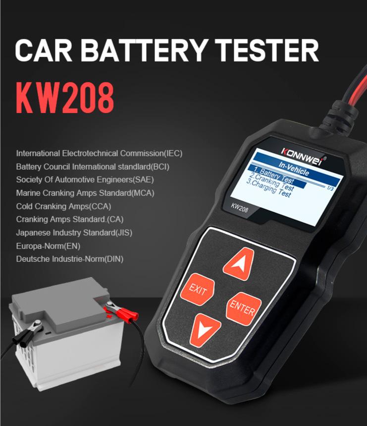 Konnwei KW208 Batteriemessgerät