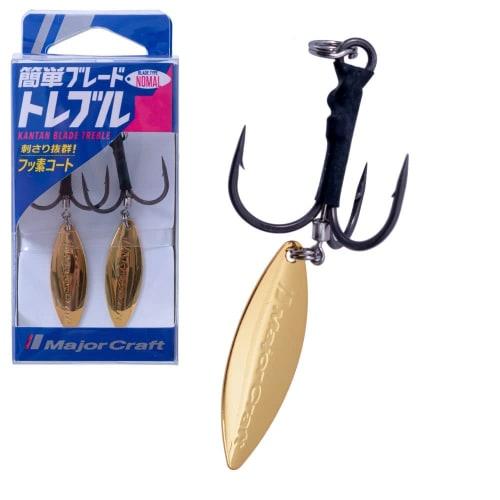 Major Craft Easy Blade Treble Shaft, Normal (Willow), Gold, BLADE-T-HOOKN #4