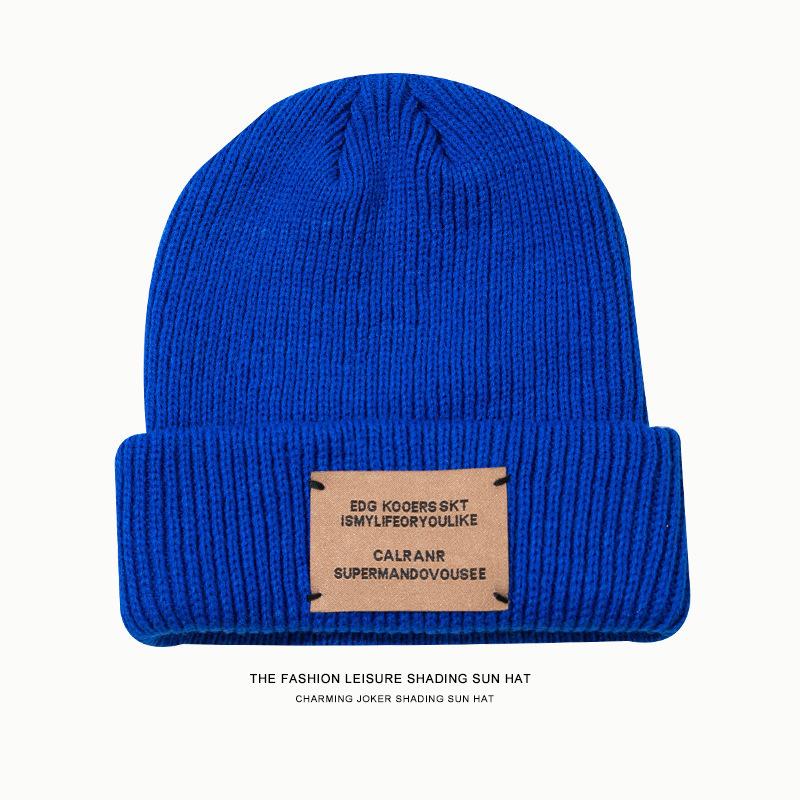 Hat Knitted Wool Hat Shows the Face Small Autumn and Winter Warm Fashion Versatile Cold Hat Women's Big Head Circumference Hat