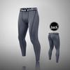 Men's High-Elastic Compression Sports Leggings: Quick-Dry, Long Pants for Running, Basketball & Fitness.