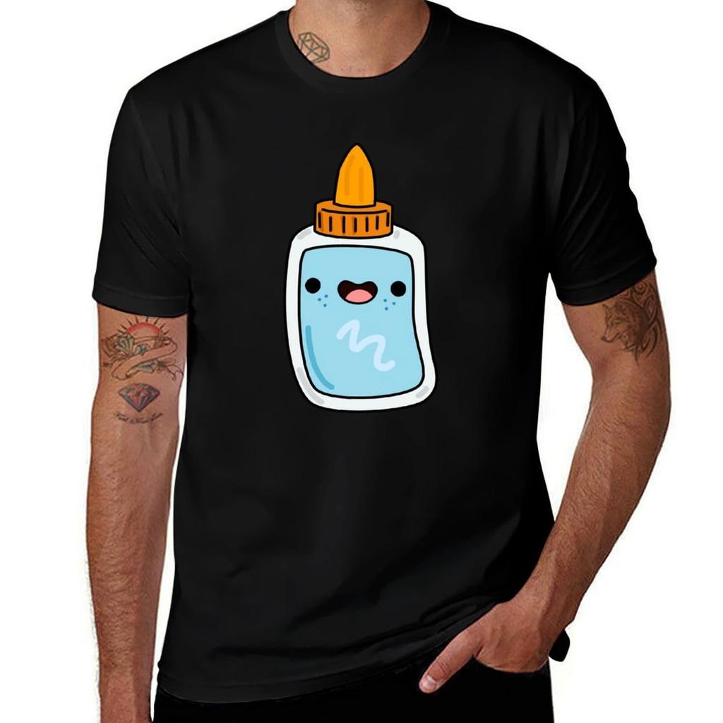 Kawaii Glue Bottle TShirt t shirts designer cotton t shirts man 100 TShirt