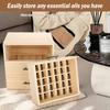 90-Slot Wooden Essential Oil Storage Box 3-Layer Organizer Box Aromatherapy Organizer Keep Your Oil Safe & Space Saver
