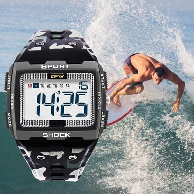 Digital Watch, Outdoor Sport Watch, 50M Waterproof Swimming Wristwatch, LED Men Watch