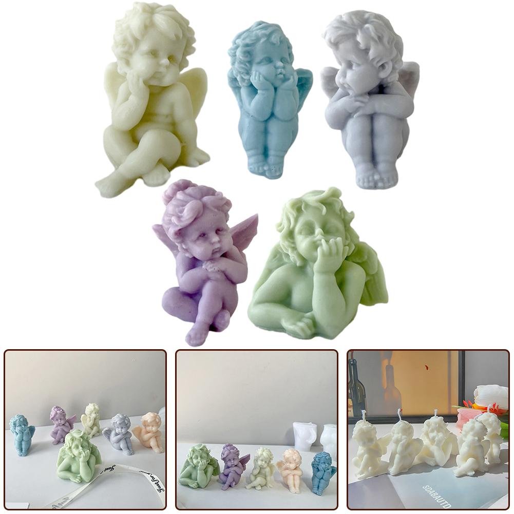 Premium Siliconen Engel Kaars voor Knutselprojecten en Huisdecoratie