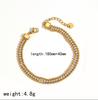 Stainless Steel Bracelet with Three-layer Chain Inlaid with Zircon, Charming and Versatile, High-end Titanium Steel Bracelet