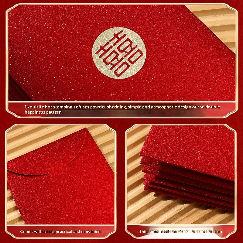 6Pcs/Pack Chinese Red Envelope  Year Spring Festival Children Lucky Money Envelopes Birthday Marry Red Packet Gift Red Bag