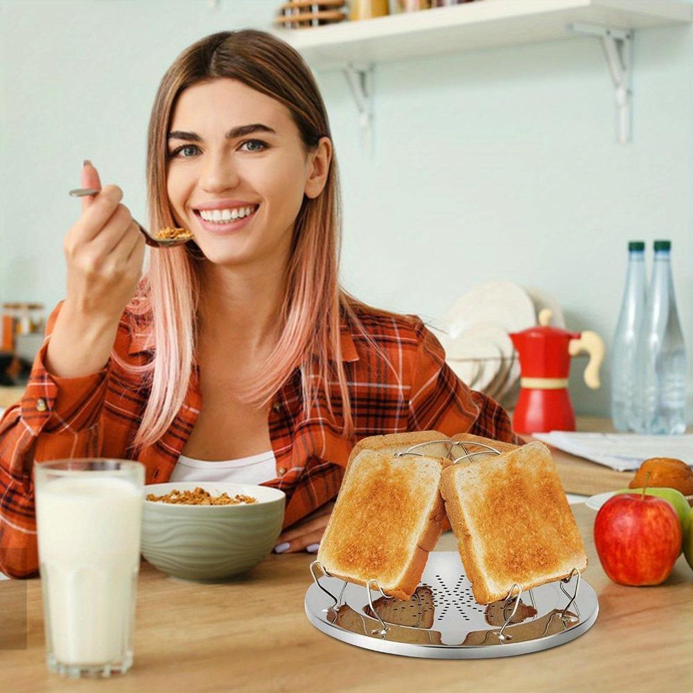 Stainless Steel Toast Grill Rack Folding Toast Maker Portable Camping Toaster  Picnic