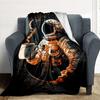 1pc Astronaut Space Flannel Blanket, Comfortable and Warm Blanket, for Camping Sofa Bed and Couch Office012