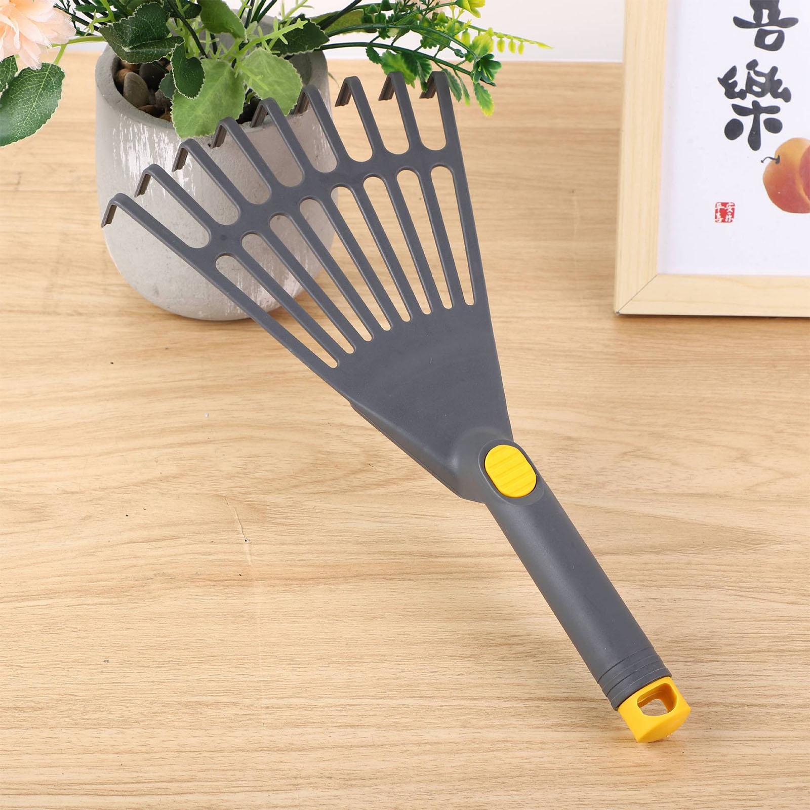 

Nine Prongs Plastic Gardening Tool Set 34cm Rakes With Comfortable Grip Perfect For Foliage Yard Work Landscaping 2 Pack чёрный