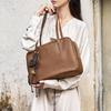 Women's Veg-Tanned Cowhide Bowling Bag: Fall/Winter 2025 Commute & Fashionable Crossbody Handbag