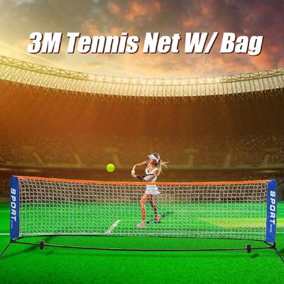 Set Plasă și Stâlpi de Tenis Plasă Rețea Sporturi cu Rachetă Cadru Portabil Badminton Plajă 3 Metri Plasă de Antrenament Volei