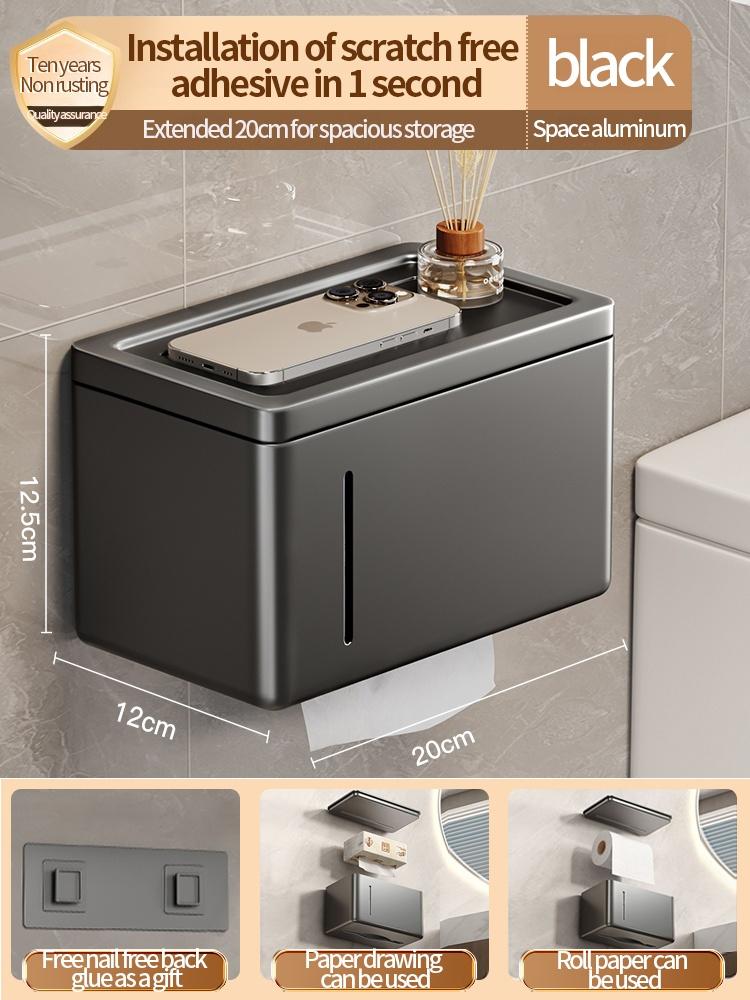 Κουτί Χαρτιού Υγείας Επιτοίχιο Κουτί Διανομέα Χαρτιού Υγείας Ράφι Αποθήκευσης Μπάνιου