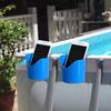 Poolside Drink Holder for Round Pool Frame, Plastic Hook-On Cup Rack for In-Ground Pool Lounging and Drink Access