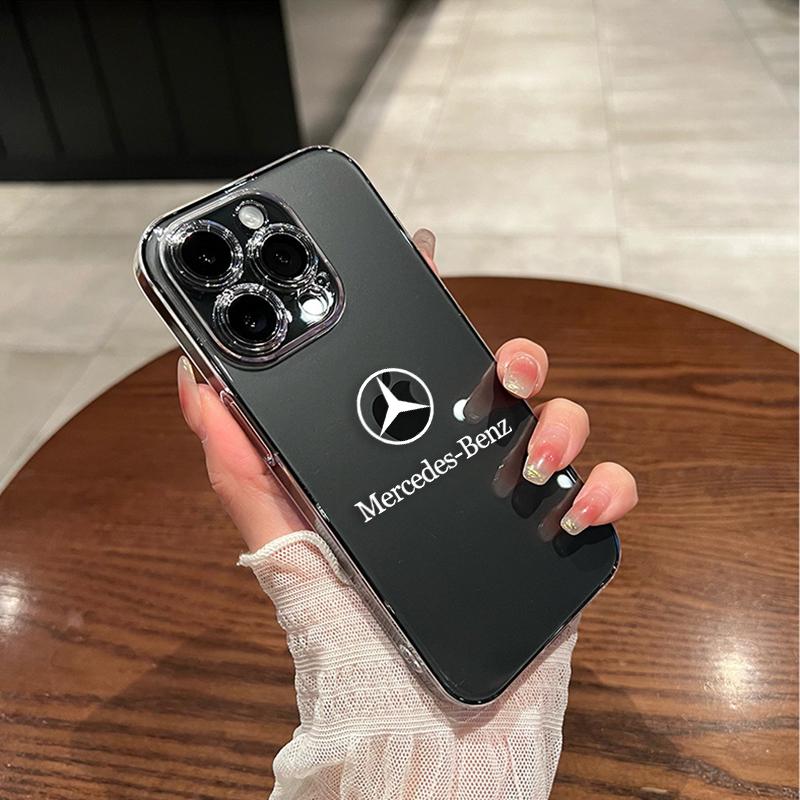 New Fashion Car Logo Transparent Phone Case For Mercedes-Benz B-Class W245 W246 W247