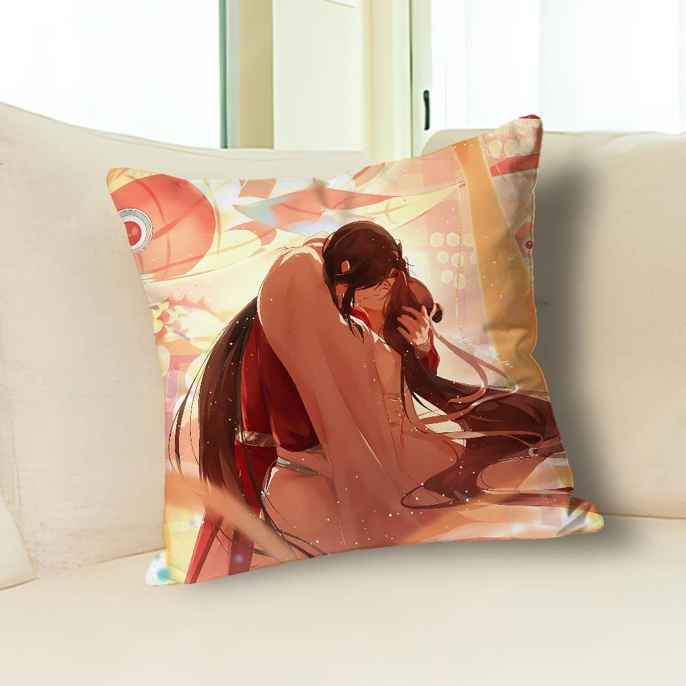 H-Heaven Officials Blessings Anime Celebrity Merchandise All-Match Printed Pillow Case Sofa Car Office Room Decoration Protector