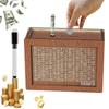 Wooden Piggy Banks, Dollar Cash Boxes, Reusable Assembled Cash Boxes, Home Decor, with Savings Goals and Numbers
