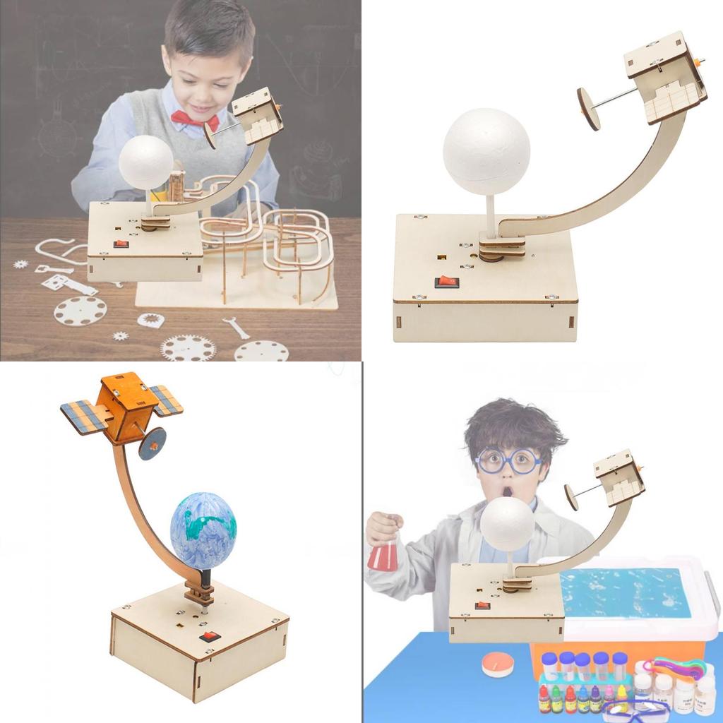 Fa barkács űrtávlat műhold modell tudományos oktatójáték gyerekeknek STEM kísérleti órára