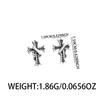 Cross Stud Earrings Niche Fashion Design High Sense Trend Personality Versatile Cool Men's Ear Jewelry