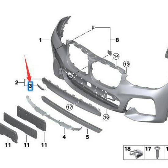 BMW X3 G08 Front Bumper Tow Hook Cover (51118098823)