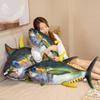 Simulation Bluefin Tuna Plush Toys Stuffed Soft Lifelike  Fish Pillow Ocean Fish Dolls Creative Gifts for Kids Sleep Pillow