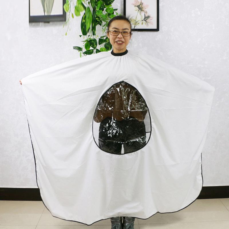 Salon Hairdressing Cape Barber With Transparent Viewing Window Haircut Cloak Apron Shave Apron Barber Shop Hairdressing Tool