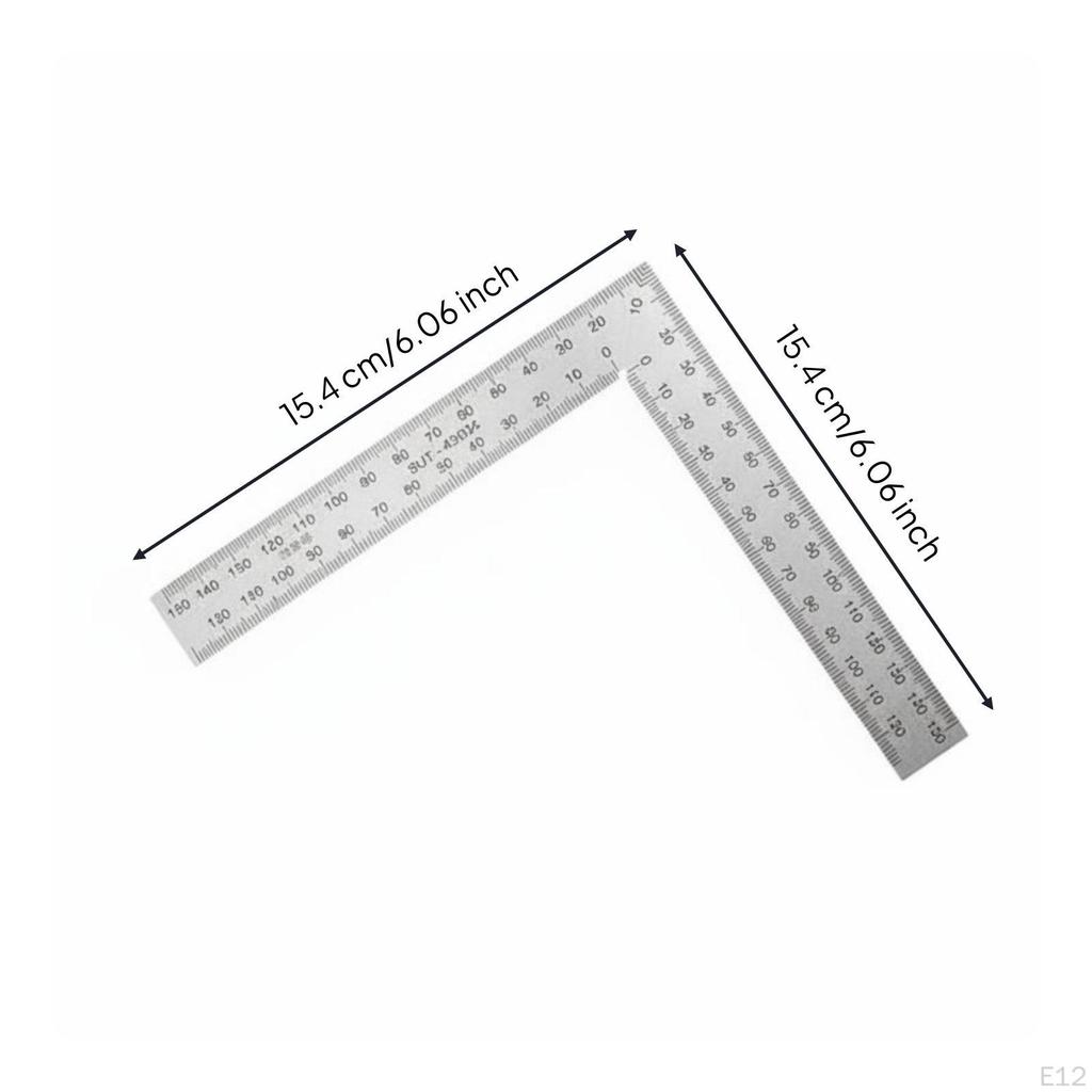 Right Angles Ruler Thickened Carpentry Square Steel for Woodworkers, Carpenters,