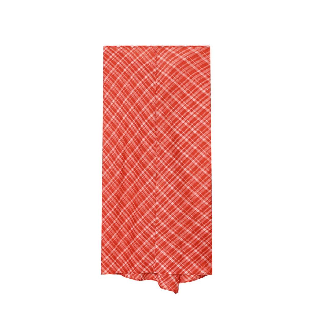 European and American Style, New Women's Clothing, Foreign Style, Versatile, Fashion, Plaid Midi Skirt 2554380
