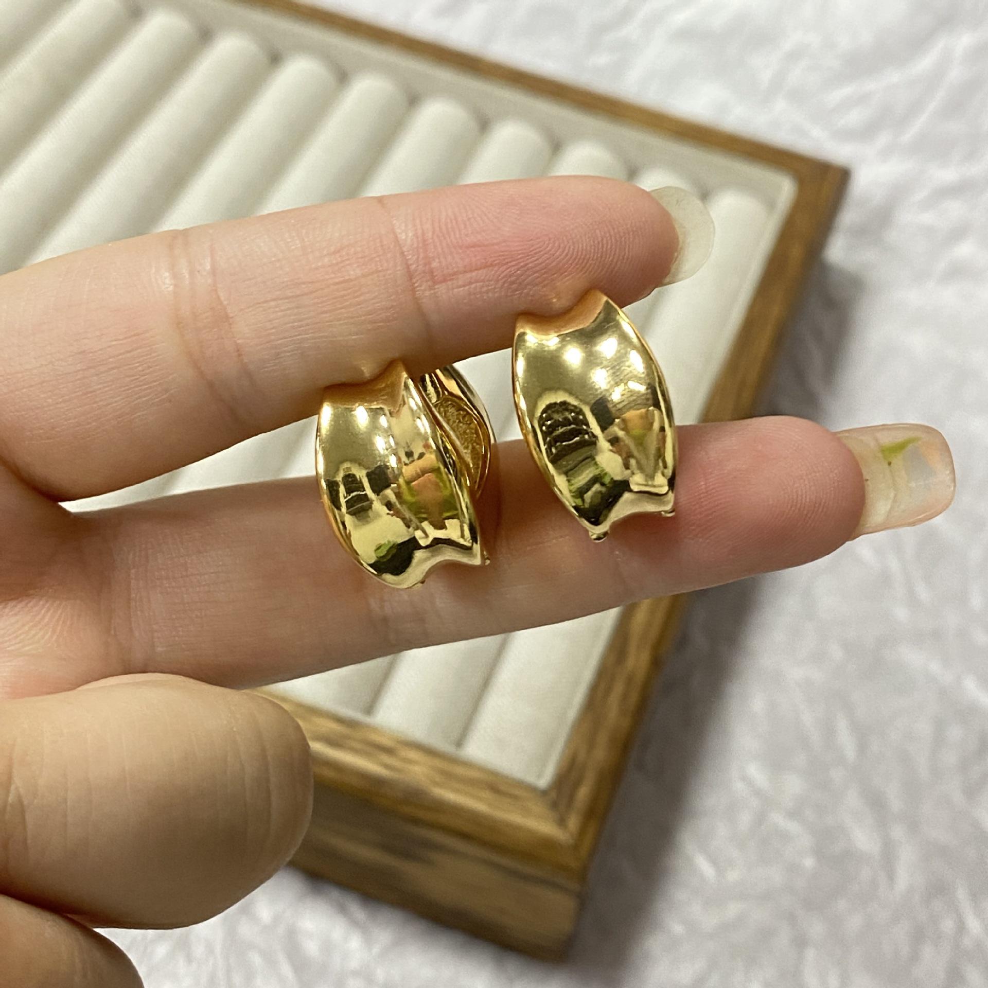 Минималистичные Геометрические Широкие Высококачественные Серьги-Обручи и Манжеты