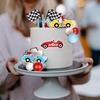 Racing Cake Toppers Race Car Birthday Cake Decorations for Racing Car Checkered Flag Birthday Anniversary Party Decorations