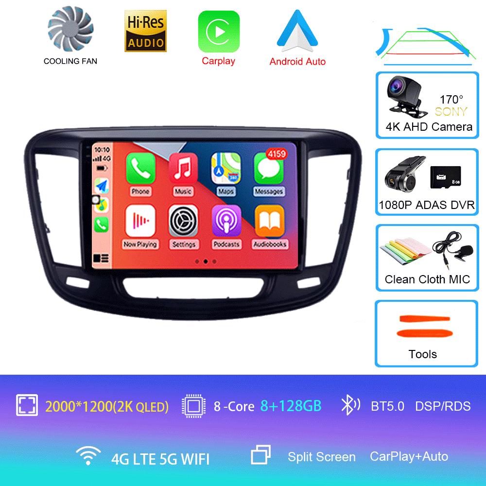 Car Radio Android 14 Multimedia Video Player For Chrysler 200 200C 2015 - 2019 Carplay Android Auto Stereo GPS Navigation WIFI