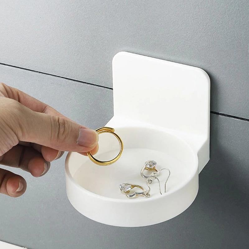 Samolepicí podnos na držák lahví Kulatý nástěnný podnos na dávkovač mýdla na ruce