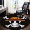 One Piece Skull Office Round Area Rug,  Under Office Chairs Bedroom Living Room Home Decor A0908127