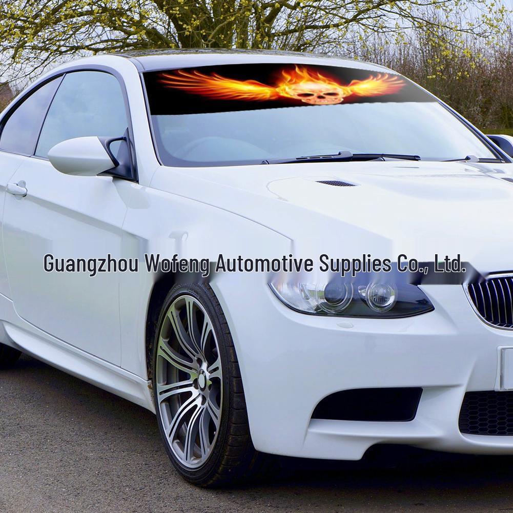 A194 3D Katzenaugen Stereoskopischer Auto Windschutzscheiben- und Heckscheiben-Sonnenschutzaufkleber