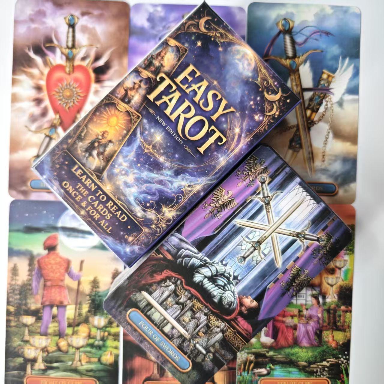 Easy Tarot Deck 10.3*6cm - 78 Pcs Beginner-Friendly Tarot Cards Divination, Meditation, and Self-Discovery разноцветный
