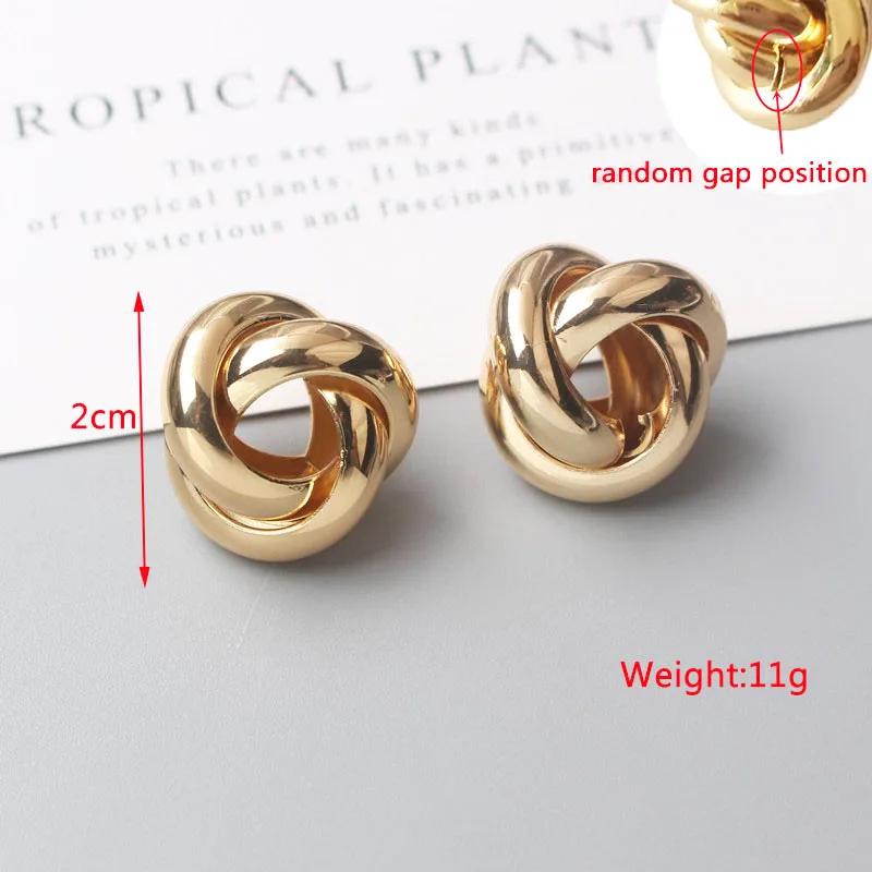 Boucles d'oreilles pendantes torsadées en métal pour femmes, couleur or, alliage enveloppé, déclaration géométrique irrégulière, oreille féminine, zircon, pendientes mujer