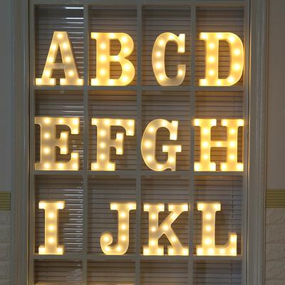 Alphabet LED Letter Lights Light Up  Plastic Letters Standing Hanging A-M &