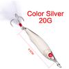 10g/15g/20g/28g Long Cast Metal Fish Rotator Hard Bait Fare with Feather Sequins