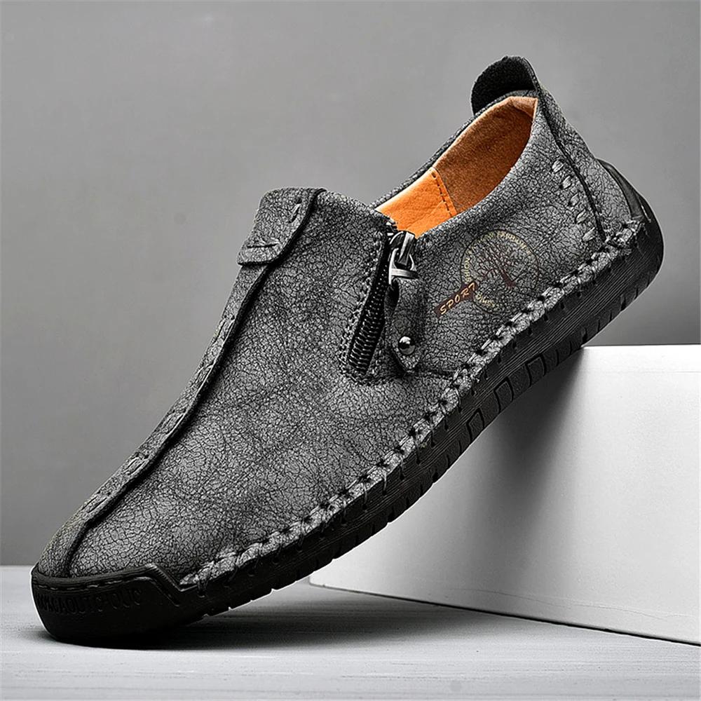 Größe 39-48 Hochwertige Herren Freizeitschuhe Mode Lederschuhe für Herren Frühling Herbst Herren Flache Schuhe Fahr-Sneakers