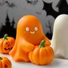 3D Halloween Ghost Standing Pumpkin Cement Casting Molds Silicone Dessert Cement Chocolate Soap Wax Candles Clay Resin Crafts