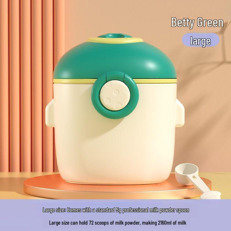 Portable Baby Milk Powder Travel Storage Box with Moisture-Proof Sealed Compartments for Complementary Food and Rice Powder.