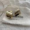 2024 Trendy European & American Style Geometric Glossy High-End Texture Cold-Style Statement Earrings