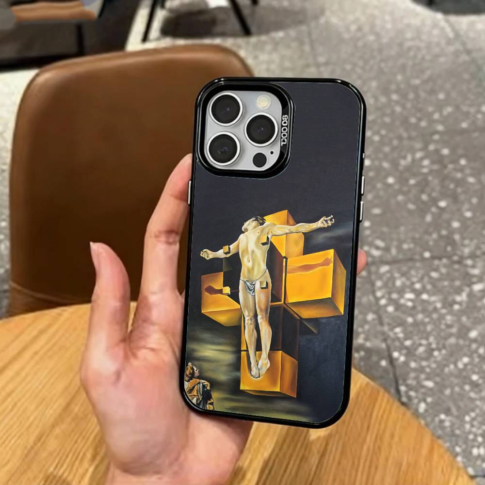 S-Salvador D-Dali SD P-Painting   Phone Case For iPhone17,16,15,14,13,12,11 Plus,Pro Max Colored Silver Plated Inside Cover