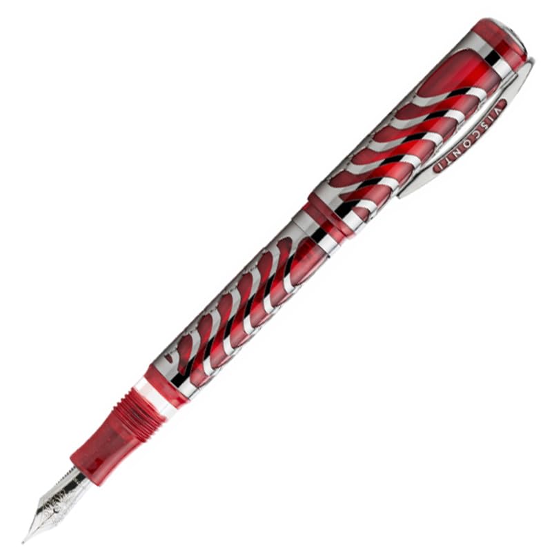 

Visconti VISCONTI fountain pen skeleton red silver trim 18K Inhalation type Medium letter M KP43-01-FPM