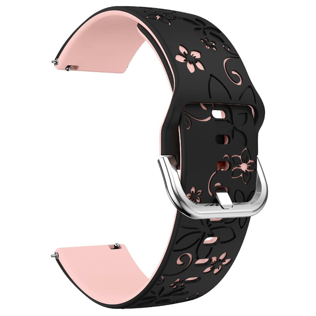 22mm Dual Color Carved Silicone Strap For Huawei Watch GT 6/5/5 Pro/4 46mm Replacement Watch Band
