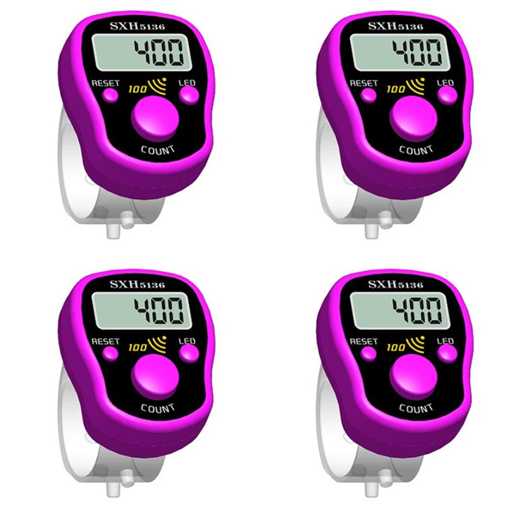 Mini Stitch Marker Row Finger Counter LCD Electronic Digital Display Tally Counter with Light Sewing Knitting Weave Buddha Pray