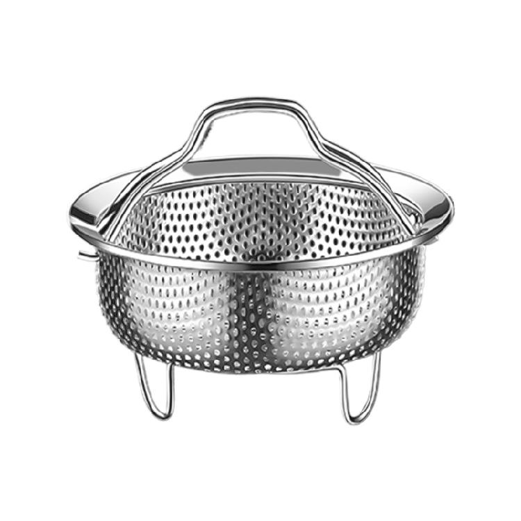 Cestas Coladoras de Acero Inoxidable para Vaporizar Drenaje Escurridor para Arroz Huevos Verduras Carne