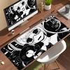 XXL Anime Black and White Anime Girl Girl Rubber Mouse Pad Large Office NonSlip Kawaii Desk Computer HD Locking Edge Desk Mat