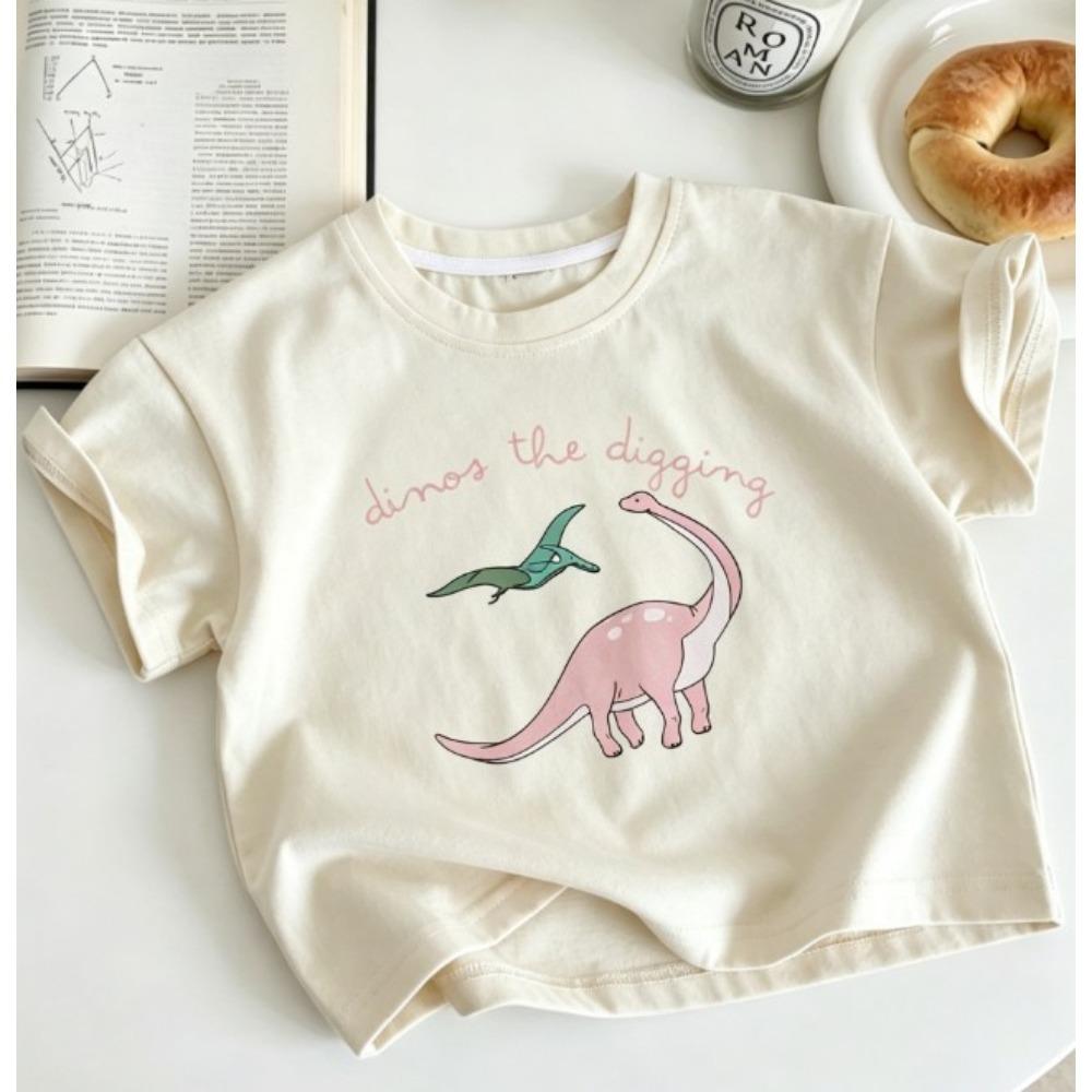 

Kids Dinosaur Print T Shirt Fashion Soft Cotton Toddler Casual Short Sleeve Tops Children Thin Tees 100