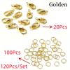 120Pcs/Set Lobster Clasp Jump Rings For Bracelet Necklace Chains DIY Jewelry Making Findings Supplies