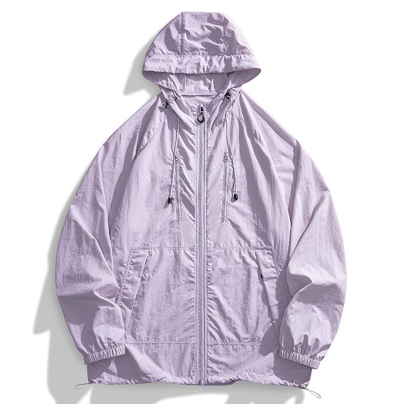 Unisex Ice Silk UV Protection Hooded Jacket - Breathable, Long Sleeve Summer Wear